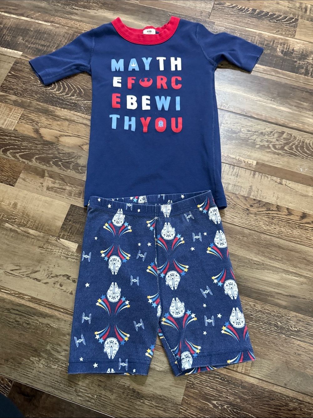 Hanna Andersson Star Wars Navy and Red Space-Graphic Pajama Set